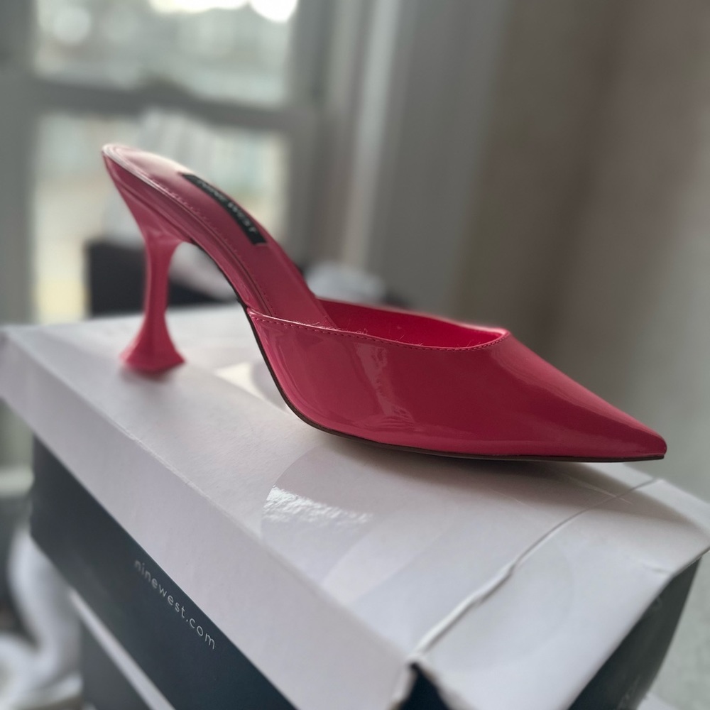 Nine West Hot Pink Closed Toe Mules